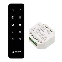Диммер SMART-SET-TRIAC-601-72-DIM-PD-IN Black (230В 1х1.5А ПДУ 10кн 2.4G) (IP20 пластик) INTELLIGENT ARLIGHT 036190