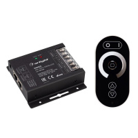 Диммер ARL-OVAL-DIM Black (12-24В 3х10А ПДУ овал RF RJ45) (IP20 металл) Arlight 027156