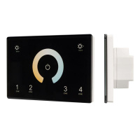 Панель Sens SMART-P81-MIX Black (230В 4 зоны 2.4G) (IP20 пластик) Arlight 028401