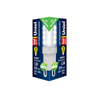 Лампа светодиодная LED-JCD-3W/4000K/G9/CL GLZ09TR 3Вт прозрачная 4000К нейтр. бел. (упак. картон) Uniel UL-00006747