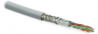 Кабель SFUTP4-C5E-S24-IN-LSZH-GY-305 витая пара SF/UTP кат. 5e; 4 пары (24 AWG) ож (solid) экран - фольга + медная оплетка LSZH (-20град.C - +75град.C) сер. (уп.305м) Hyperline 246264