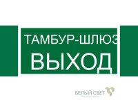 Знак безопасности NPU-3413.E42 "Тамбур-шлюз выход" Белый свет a19183