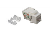 Модуль розеточный Keystone кат.5E UTP 1xRJ45 T568A/B бел. Datarex DR-5102