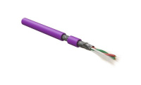 Кабель для шины PROFIBus-DP 1х2х22 AWG однопров. жилы (solid) SF/UTP PU PFDP-SF-1х2х22/1-PU-VL Фиолет (уп.500м) Hyperline 444087