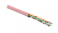 Кабель UUTP4-C5E-P24-IN-PVC-PK-305 (UTP4-C5E-PATCH-PK-305) витая пара U/UTP кат. 5e 4 пары (24 AWG) многожильн. (patсh) PVC (-20град.C – +75град.C) роз. (уп.305м) Hyperline 236313