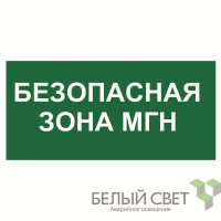 Знак безопасности BL-4020.E68"Безопасная зона для МГН" Белый свет a20254
