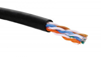 Кабель U/UTP кат.5E 4 пары 24 AWG нгA-HF внеш./внутр. прокладки черн. коробка Eurolan 19C-U5-09BL-B305