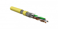 Кабель для сетей Industrial Ethernet кат. 7 4х2х26 AWG многопров. жилы (patch) S/FTP PU ISFTP4-C7-P26/7-PU-YL Ж (уп.500м) Hyperline 444013