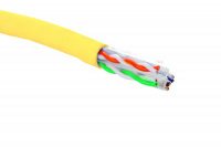 Кабель U/UTP кат.6 4 пары 23 AWG нгА-HF внутр. прокладки желт. коробка 305м Eurolan 19C-U6-12YL-B305