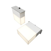 Светильник светодиодный RVE-LBX-LUMO60-PLAZA5010010-2-GR квадрат грильято 2шт 40х90х100мм 14Вт встраиваемый 4000К бел. RVElektro RVE00003291