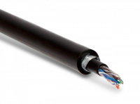 Кабель UUTP4-C5E-S24-ARM-OUT-PE-BK витая пара (U/UTP) кат.5e 4 пары (24 AWG) ож (solid) бронир. стальной лентой внешний PE черн. Hyperline 41657
