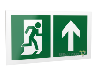 Рассеиватель BS-DR-4.E38"Напр. к эвакуационному выходу прямо" Белый свет a21020