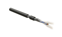 Кабель интерфейса RS-485 экранир. SF/UTP 2 пары 24 AWG 2х2х0.61мм многопров. жилы (patch) 7х0.20мм PVC -40град.C-+80град.C RS-SF-2х2х22/7-PVC-BK Ч (уп.500м) Hyperline 444098