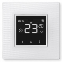 Терморегулятор программируемый EcoSmart 25 3.5кВт 16А сенсор. дисплей датчик пола/датчик воздуха в компл. переходник для рамок Unica/Valena/Basic 55 бел. Теплолюкс 100035924300