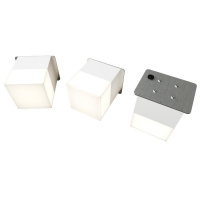 Светильник светодиодный RVE-LBX-LUMO40-PLAZA7510-3-GR квадрат грильято 3шт 65х65х80мм 14Вт встраиваемый 4000К бел. RVElektro RVE00003272