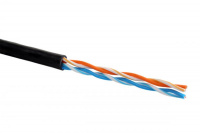 Кабель U/UTP кат.5E 2 пары V-LINK 22 AWG нгA-HF внеш./внутр. прокладки черн. Eurolan 19B-U5-11BL