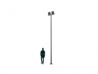 Светильник LEADER LED 2x100 D75 4000K K-POLE 7M D136 RAL9005 СТ 4350000070