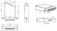 Кассета волоконно-оптическая FO-CSS-W120H32-9-1MTPM-12LC-BL MTP (папа) 120х32мм 12LC адаптеров (син.) 12 волокон OS2 10Gig Hyperline 48098