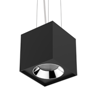 Светильник светодиодный DL-02 Cube 150х160 36Вт 3000К 35град. подвесной RAL9010 черн. муар VARTON V1-R0-90360-30000-2003630