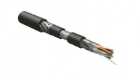Кабель для сетей Industrial Ethernet кат. 5e 4х2х24 AWG однопров. жилы (solid) F/UTP бронир. LSZH/NY IFUTP4-C5E-S24/1-ARM/W-LSZH/NY-BK Ч (уп.500м) Hyperline 444059