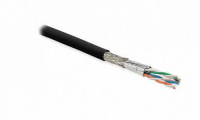 Кабель витая пара экранир. (S/FTP) кат. 7 4 пары (23AWG) ож (solid) каждая пара в фольге общий экран-оплетка PE SFTP4-C7-S23-OUT-PE-BK-500 Ч (уп.500м) Hyperline 444464