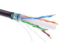 Кабель информационный экранированый F/UTP 4х2 кат.6 PE черн. (уп.305м) DKC RN6FUPE3BK
