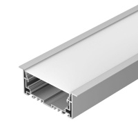 Профиль с экраном S2-LINIA94-F-2500 ANOD+OPAL 2.5м алюминий Arlight 021178