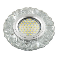 Светильник DLS-L136 GU5.3 GLASSY/CLEAR GU5.3 встраив. доп. светодиод. подсветка 3Вт без лампы стекло Fametto UL-00003862