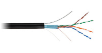 Кабель витая пара F/UTP кат.5e 4х2х24AWG solid PE OUTDOOR черн. (уп.305м) NETLAN EC-UF004-5E-PE-SW-BK
