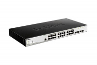 Коммутатор управляемый L2 DGS-1210-28/ME/P/B2A (24 порта 10/100/1000Base-T и 4 порта 1000Base-X SFP функция ИБП для внеш. аккум. DC 12 В D-link 1841603