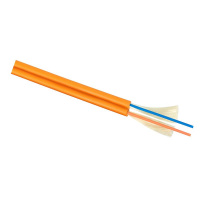 Кабель волоконно-оптический TB-ZIP-5-02T-LSZH-IN-25 50/125 (OM2) многомод. 2 волокна плотное буферное покрытие (tight buffer) zip cord для внутр. прокладки -25-+50град.C LSZH (F50020200O) оранж. (м) Cabeus 7745c