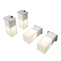 Светильник светодиодный RVE-LBX-LUMO60-PLAZA5010-4-GR квадрат грильято 4шт 40х40х100мм 10Вт встраиваемый 4000К бел. RVElektro RVE00003287