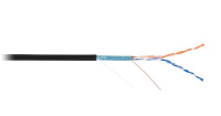 Кабель F/UTP EC-UF002-5-PE-BK 2 пары кат.5 (Класс D) 100МГц ож BC (чистая медь) внешний PE до -40град.C черн. (уп.305м) NETLAN EC-UF002-5-PE-BK