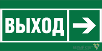 Знак безопасности NPU-2110.E30 "Направление к эвакуационному выходу направо" Белый свет a20376