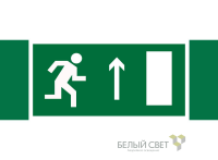 Знак безопасности NPU-3413.E11 "Напр. к эвакуационному выходу прямо (право.)" Белый свет a16522