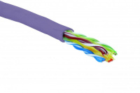 Кабель U/UTP кат.6 4 пары 23 AWG нгА-LSLTx внут. прокладки фиолет. кат.в (уп.305м) Eurolan 19C-U6-05VL-B305