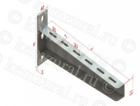 Консоль усиленная КС3-500-2.5ц УТ1.5 по типу BBH6050 HDZ гор. оцинк. КЭМЗ 007 605007 19