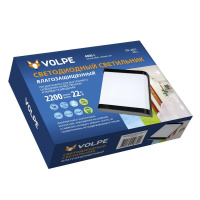 Светильник светодиодный ULW-Q280 22W/4000K/S02 IP65 Black Прямоугольник 22Вт 4000К IP65 200х160х58мм промышленный накладной влагозащ. опал. рассеив. бел. Volpe UL-00006711