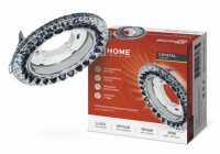 Светильник встраиваемый GX53R-crystal R42L-BC с подсветкой 4К под GX53 черн./хром IN HOME 4690612044316