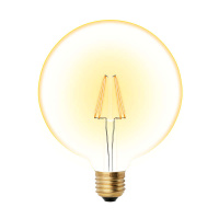 Лампа светодиодная LED-G125-8W/GOLDEN/E27 GLV21GO Vintage форма "шар" зол. колба упак. картон Uniel UL-00002358