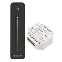 Диммер SMART-SET-TRIAC-601-72-DIM-PD-IN Black (230В 1х1.5А ПДУ LINE 2.4G) (IP20 пластик) INTELLIGENT ARLIGHT 039329