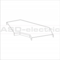 Крышка на угол горизонт. КНЛ-Уц 60-90 1мм оцинк. ASD-electric EI-02.22.31.008