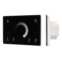 Панель Sens SмАRT-P79-DIM Black (230В 4 зоны 2.4G) (IP20 пластик) Arlight 028399