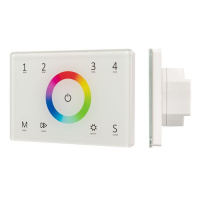 Панель Sens SмАRT-P83-RGB White (230В 4 зоны 2.4G) (IP20 пластик) Arlight 028402