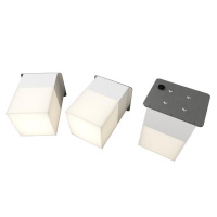 Светильник светодиодный RVE-LBX-LUMO60-PLAZA7510-3-GR квадрат грильято 3шт 65х65х100мм 14Вт встраиваемый 4000К бел. RVElektro RVE00003296