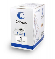 Кабель витая пара F/UTP кат.5e 4х2х24AWG solid PVC нг(А)-LS FTP-4P-Cat.5e-SOLID-GY сер. (уп.305м) Cabeus 7173c