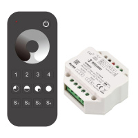 Диммер SMART-SET-TRIAC-601-72-DIM-PD-IN Black (230В 1х1.5А x4 ПДУ 10кн 2.4G) (IP20 пластик) INTELLIGENT ARLIGHT 036199