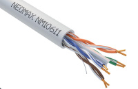 Кабель витая пара U/UTP кат.6 4х2х23AWG solid CU (0.57мм) LSZH нг(А)-HF сер. (уп.305м) NEOMAX NM10611