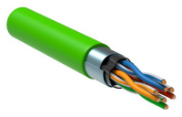 Кабель связи витая пара F/UTP 4х2х24AWG кат.5е solid LSZH (305м) зел. (м) ITK LC1-C5E04-322