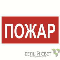 Знак безопасности BL-3015.F20"Пожар" Белый свет a17749